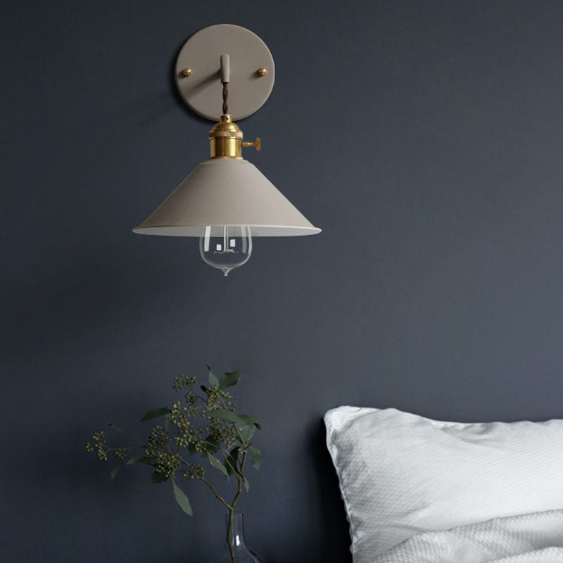 Cone Wall Light Sponce Nordic Minimalist Style Metal 1 Light Sponces