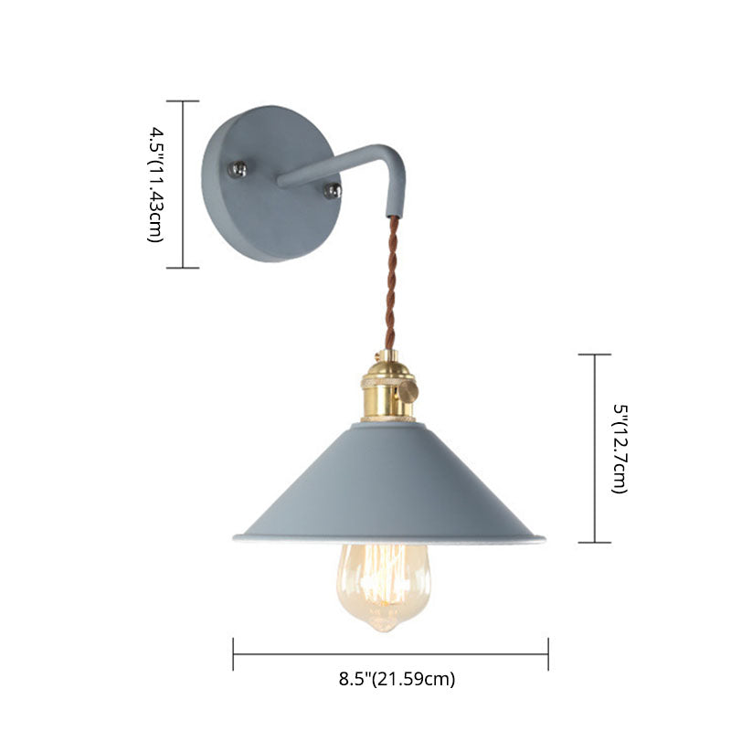 Cone Wall Light Sponce Nordic Minimalist Style Metal 1 Light Sponces