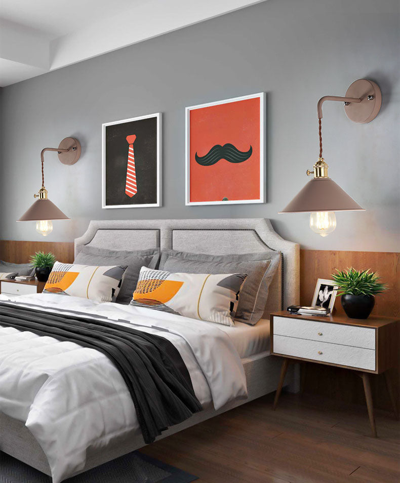 Cone Wall Light Sponce Nordic Minimalist Style Metal 1 Light Sponces