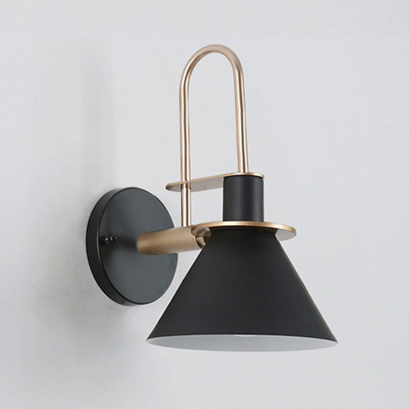 Shaded Wall Light Sconce Nordic Minimalist Style Metal 1 Light Sconces