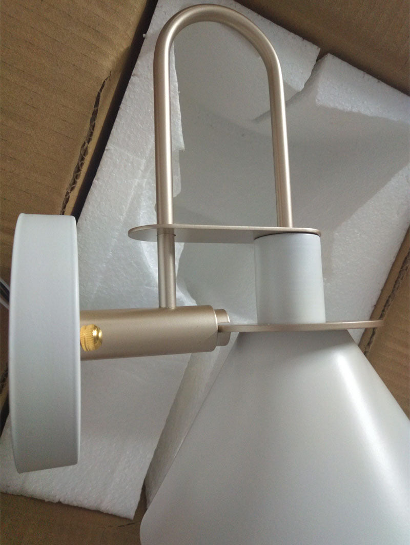 Shaded Wall Light Sconce Nordic Minimalist Style Metal 1 Light Sconces