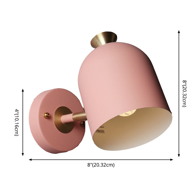Noordse macaron -stijl gearceerde muurlicht SCONCE METAL 1 LICHT SCONCES
