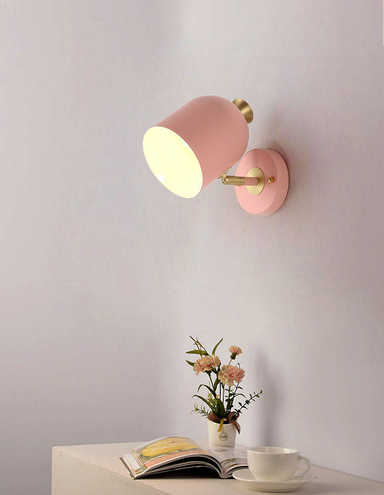 Noordse macaron -stijl gearceerde muurlicht SCONCE METAL 1 LICHT SCONCES