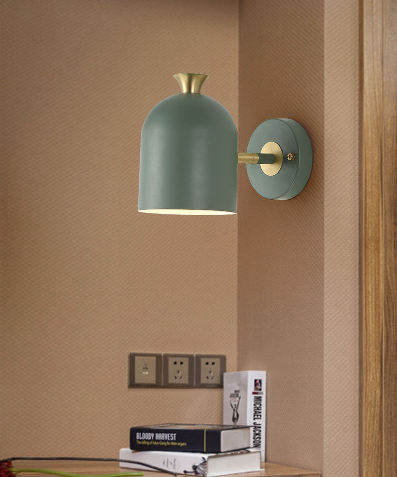 Noordse macaron -stijl gearceerde muurlicht SCONCE METAL 1 LICHT SCONCES