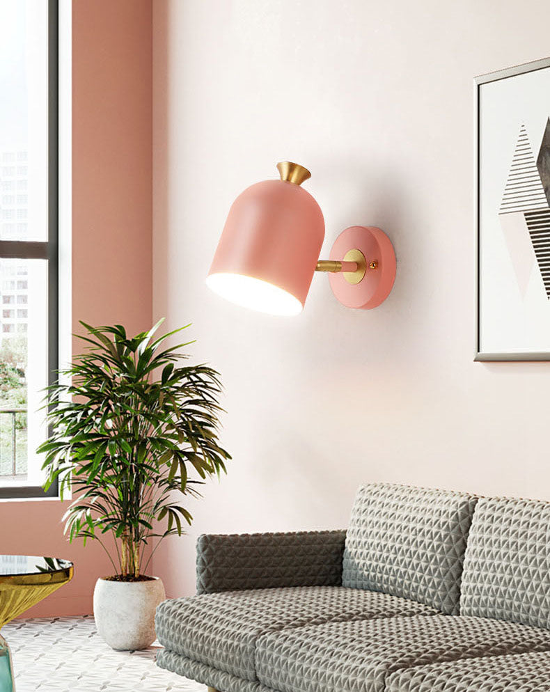 Noordse macaron -stijl gearceerde muurlicht SCONCE METAL 1 LICHT SCONCES