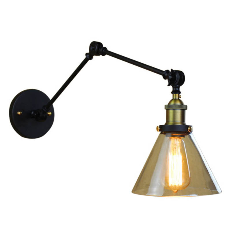 Kegelglas Wandleuchte Leuchten amerikanische Industriestil 1 Lichtwandlampe