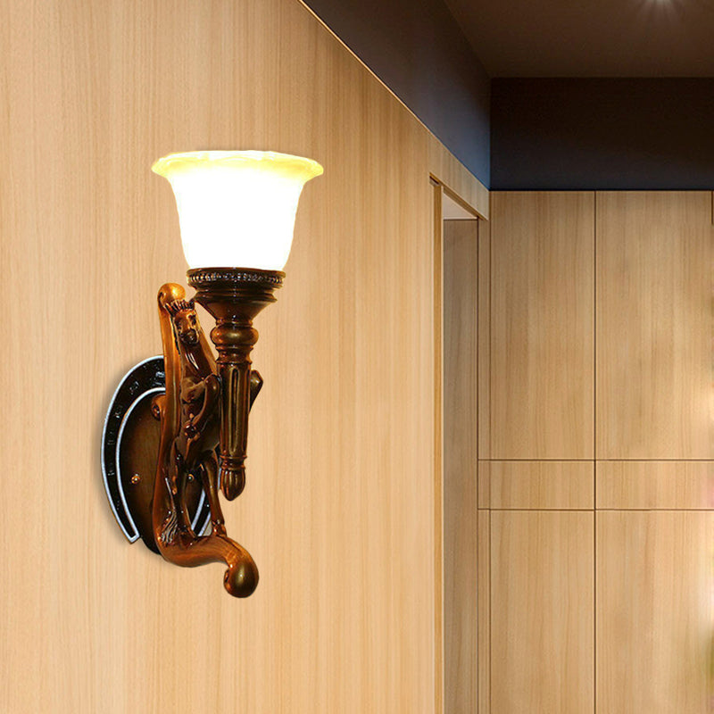Lámpara de montaje de pared de corcel oscuro de corcel