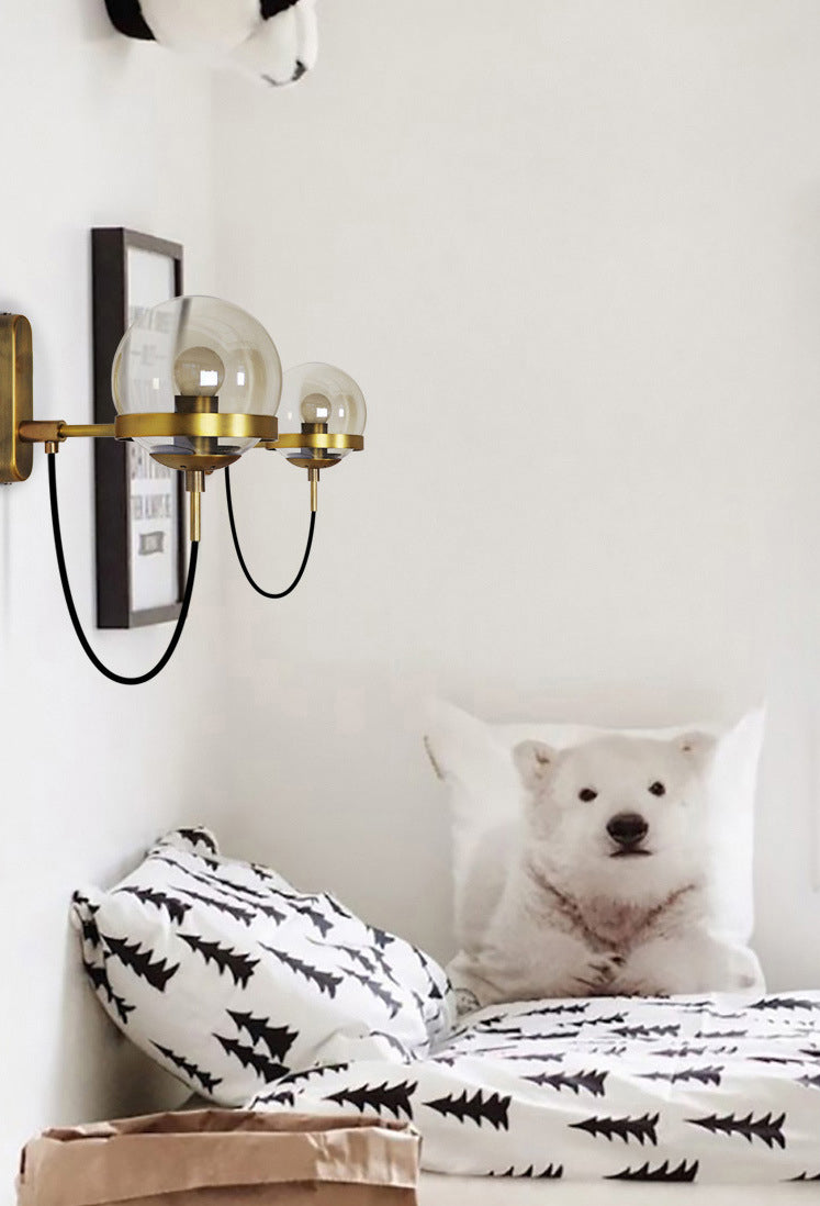 Globe Wandleuchte moderne minimalistische Glas 1 Lichtleuchten