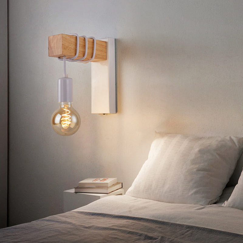 Estilo minimalista retro Diconces de luz de pared regular 1 apliques de metal ligero