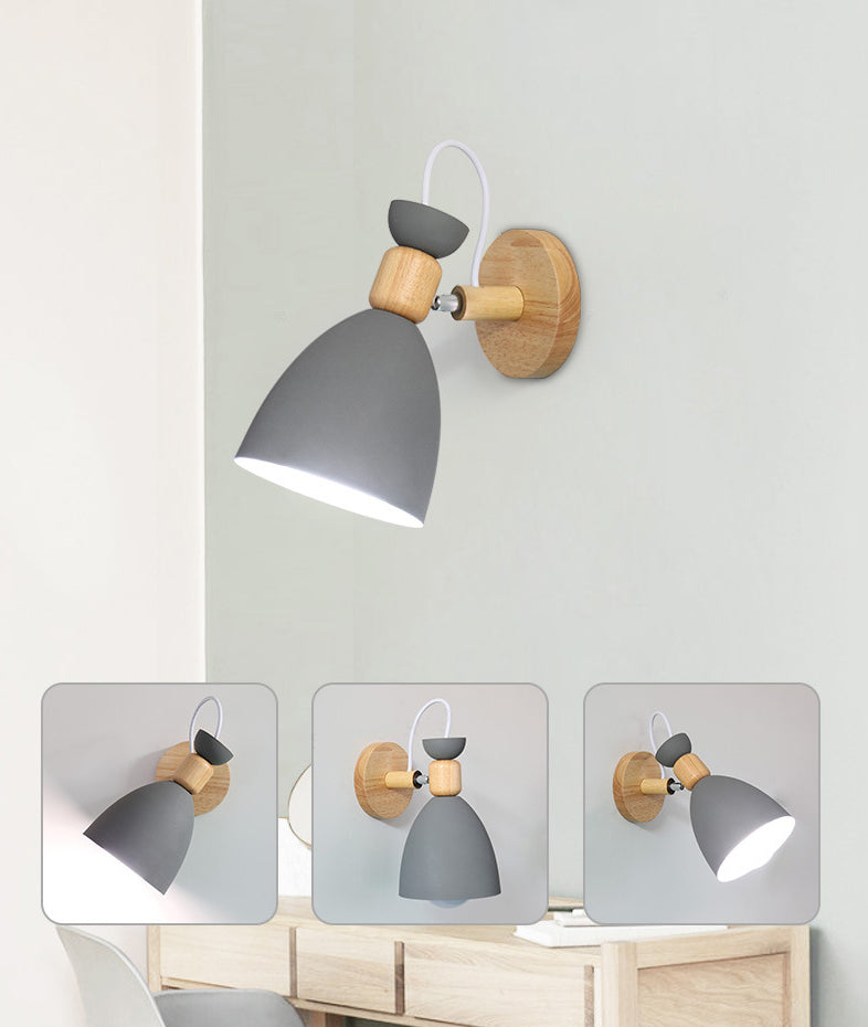 Nordic Minimalist Style Armed Wall Light Sconce Metal 1 Light Sconces