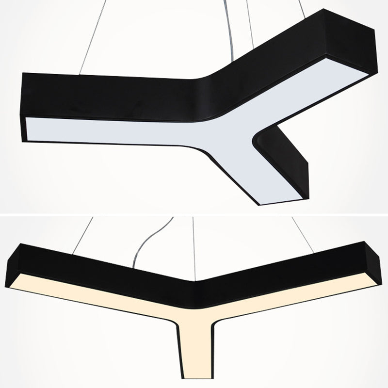 Y-Shaped Down Lighting Pendant Simplicity Style LED Metal Pendant Lighting Fixture