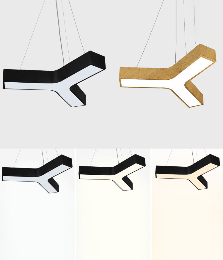 Y-Shaped Down Lighting Pendant Simplicity Style LED Metal Pendant Lighting Fixture