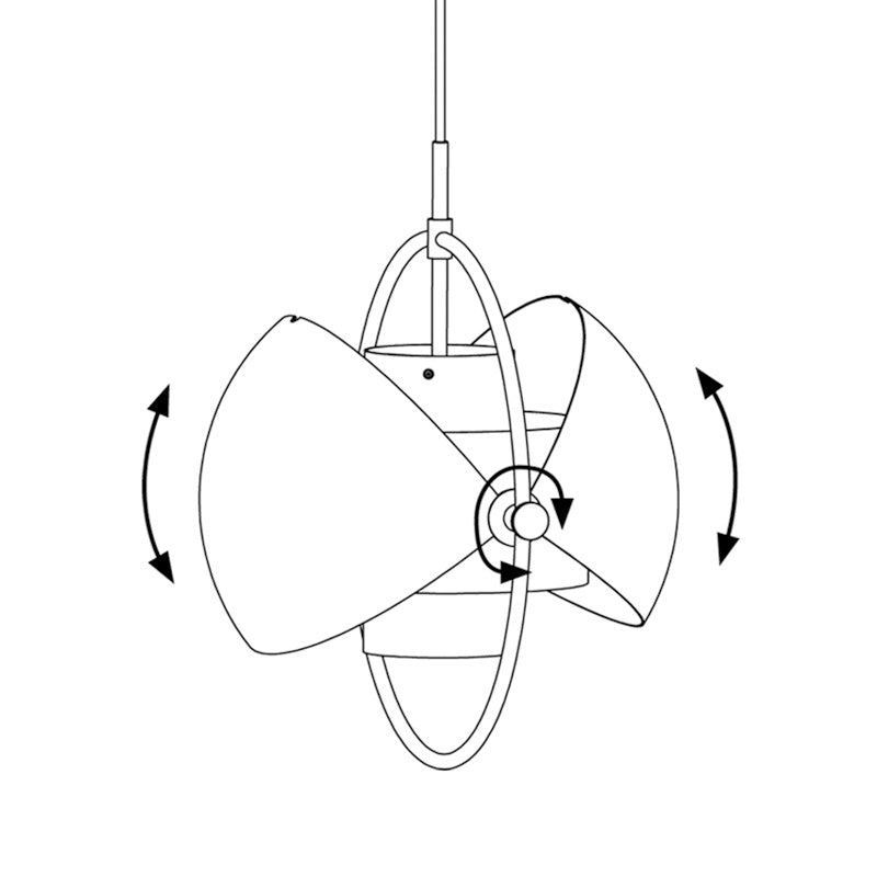 Deformierbares Design kreatives hängendes hanges leichte postmoderne Stil Single Lampe Suspension Anhängerlampe für Schlafzimmer