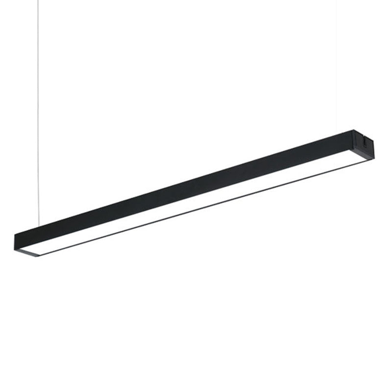 Rechthoek Acrylhangende lamp Minimalistische LED Black Down Lighting Pendant