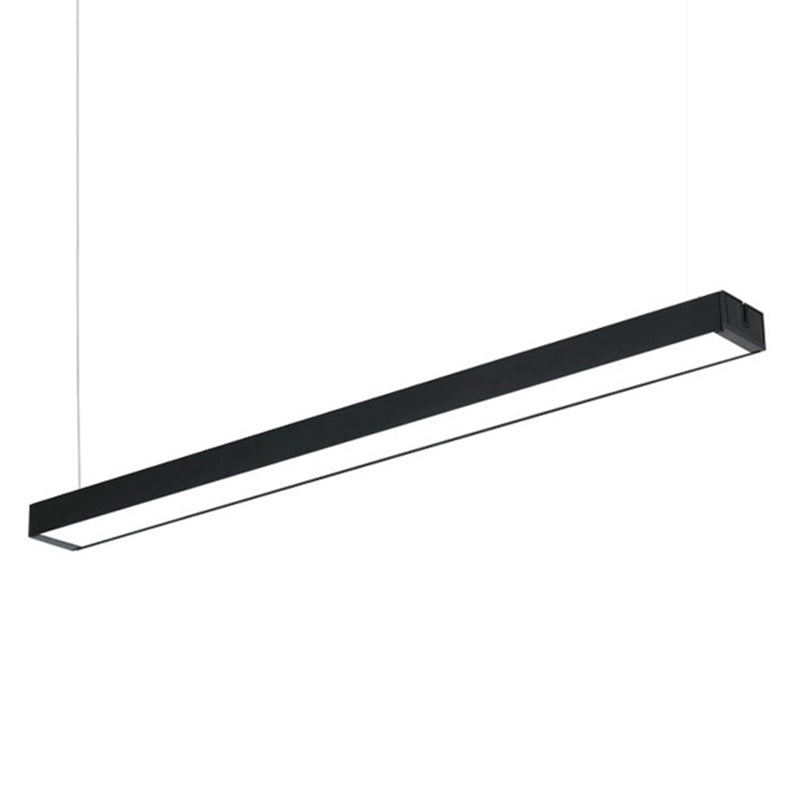 Rechthoek Acrylhangende lamp Minimalistische LED Black Down Lighting Pendant