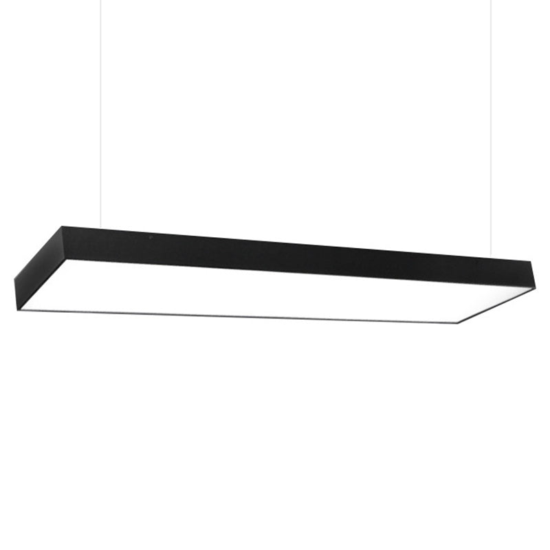 Rechthoek Acrylhangende lamp Minimalistische LED Black Down Lighting Pendant