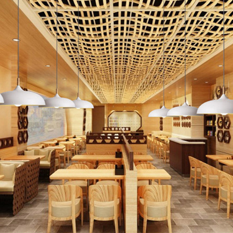 17,7 inch brede koepelophanging hanger aluminium schaduw enkel licht hangend licht met 59 "verstelbare draad