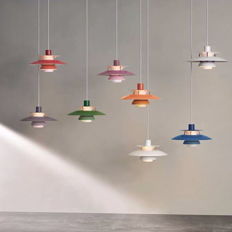 Aluminium nordique multi-couleurs en option en aluminium Light Light 1-Light Minimism Lighting Forwing For Restaurant Cafe Shop