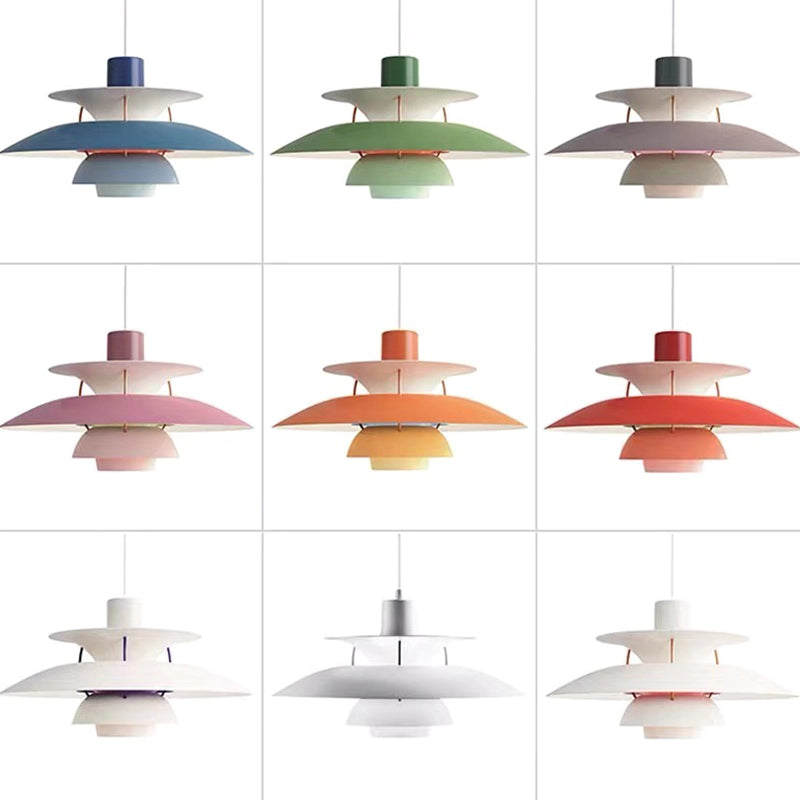 Aluminium nordique multi-couleurs en option en aluminium Light Light 1-Light Minimism Lighting Forwing For Restaurant Cafe Shop