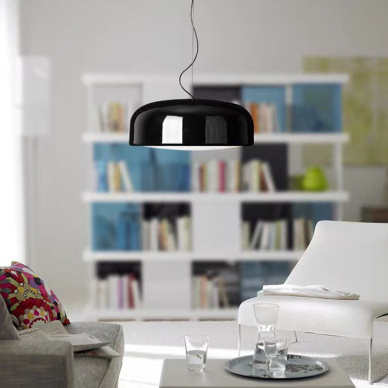 Polished Aluminum Alloy Modern Simplicity Hanging Light 4-Lights Acrylic Shade Suspension Pendant with 47" Adjustable Wire