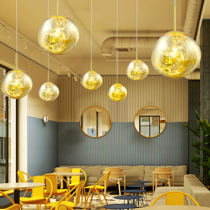 LAVA CREATIVA LAVA Irregolare a forma di palla appesa a una luce singola stile moderno a sospensione acrilica lampada a sospensione per il negozio di caffè