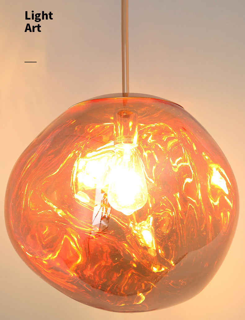 LAVA CREATIVA LAVA Irregolare a forma di palla appesa a una luce singola stile moderno a sospensione acrilica lampada a sospensione per il negozio di caffè