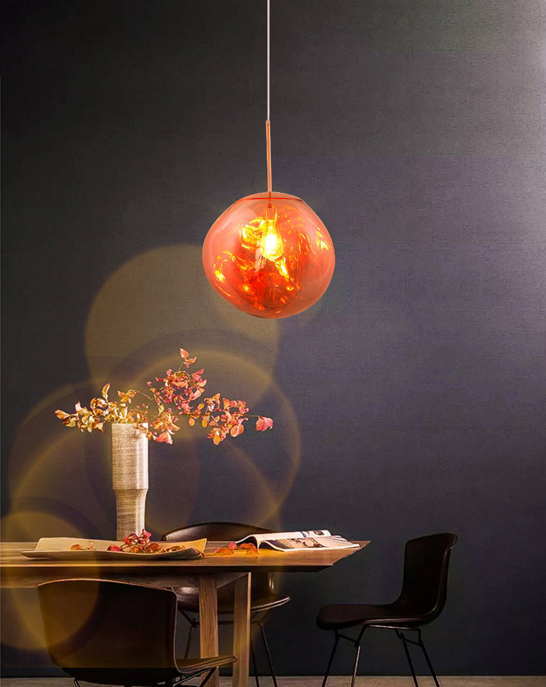 LAVA CREATIVA LAVA Irregolare a forma di palla appesa a una luce singola stile moderno a sospensione acrilica lampada a sospensione per il negozio di caffè