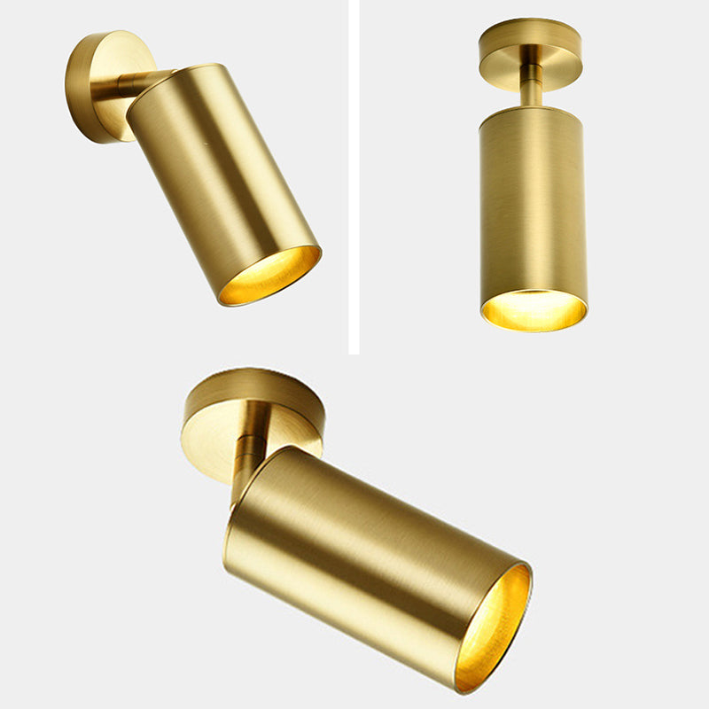 Ultra-modern Cylinder Wall Mount Lighting Metallic Wall Mounted Light Fixture for Living Room