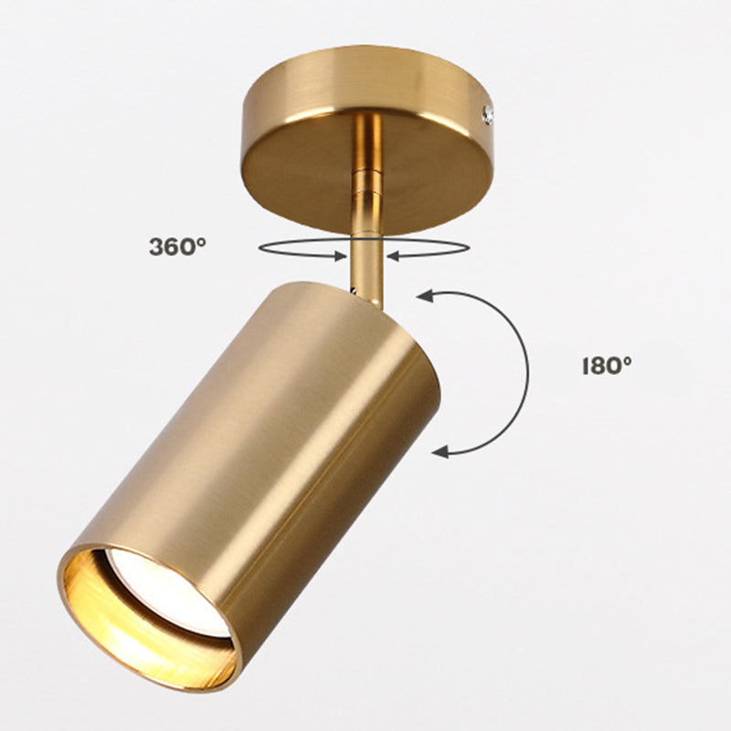 Ultra-modern Cylinder Wall Mount Lighting Metallic Wall Mounted Light Fixture for Living Room