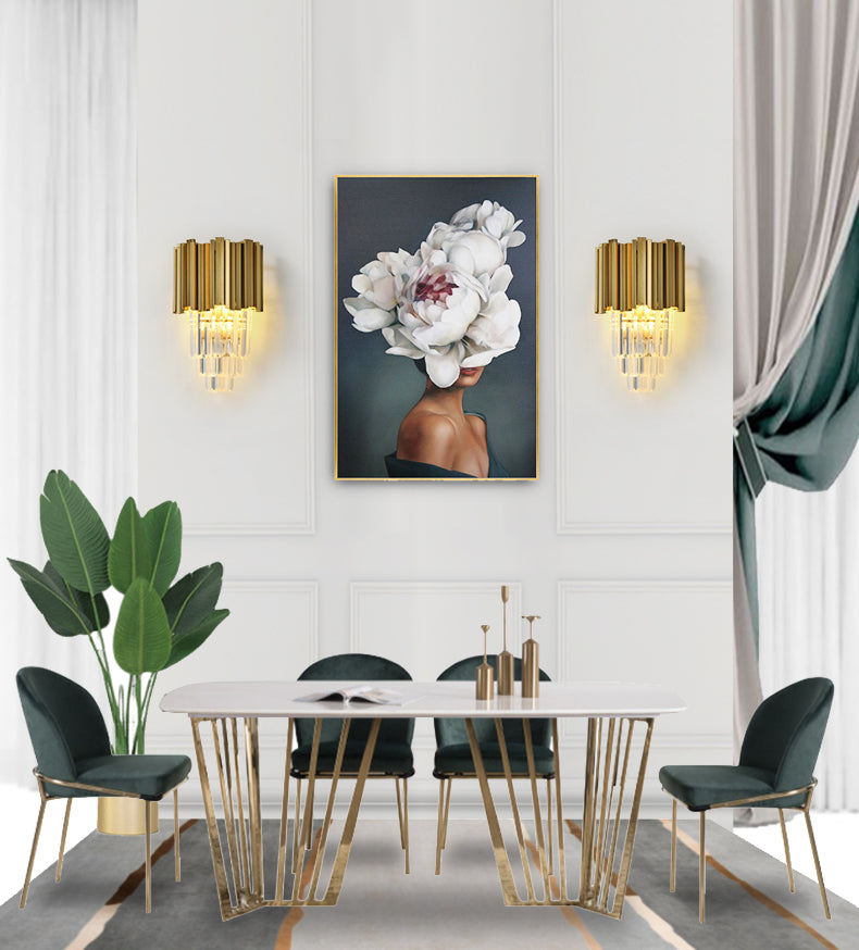 Postmoderne Flötenwandleuchter Metall 2-Licht