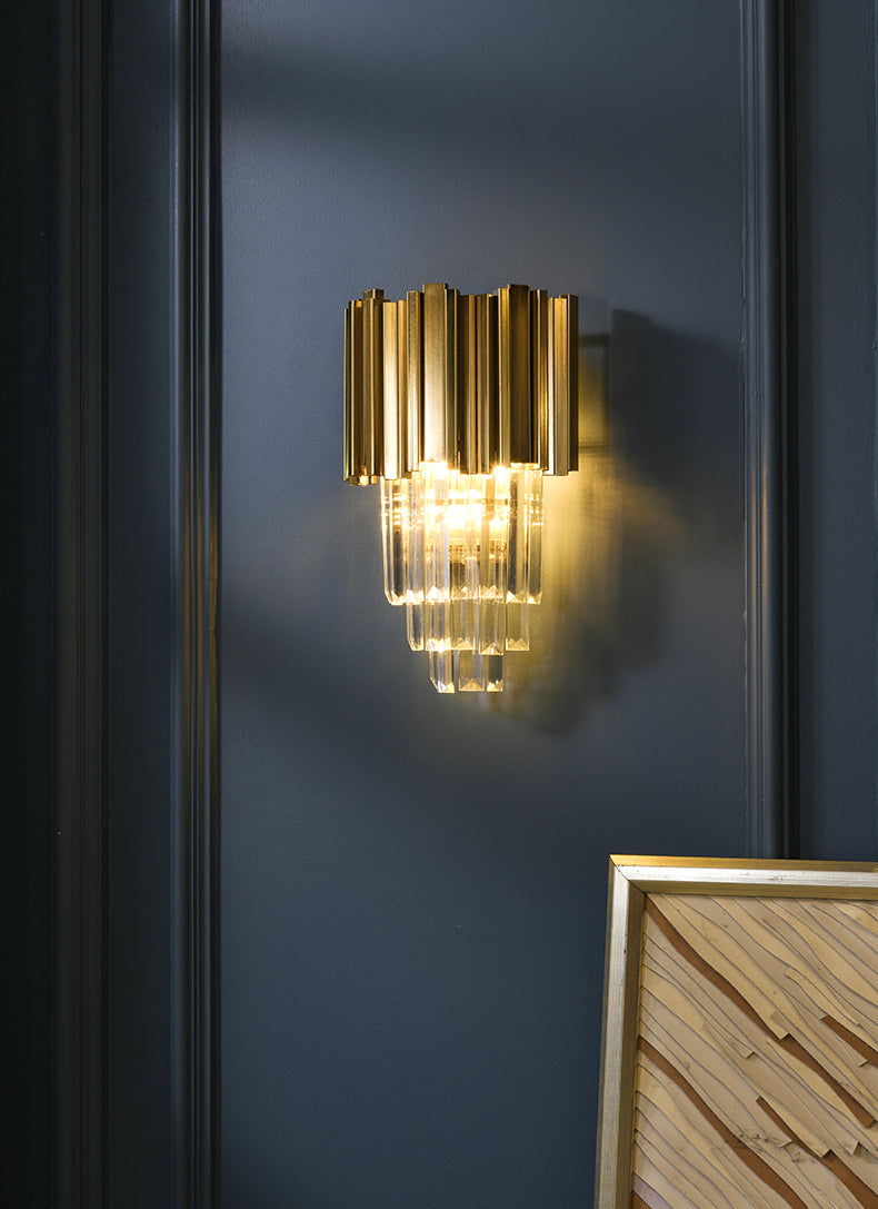 Postmoderne Flötenwandleuchter Metall 2-Licht