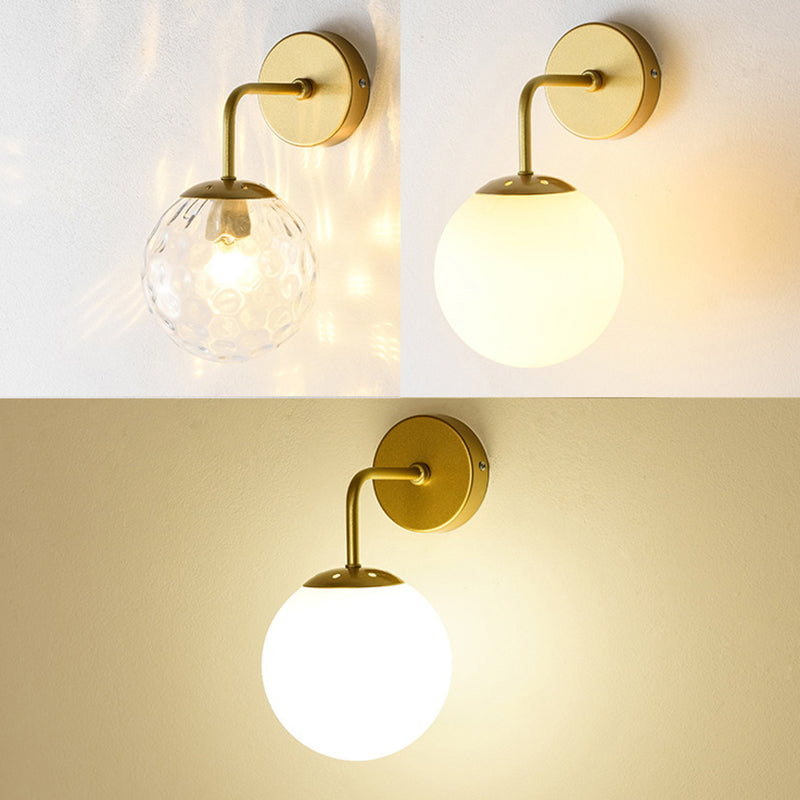 Globe Shade Wall Light Glamp 1 licht Moderne minimalistische stijl SCONCE LICHT VOOR SLAAPKAMER