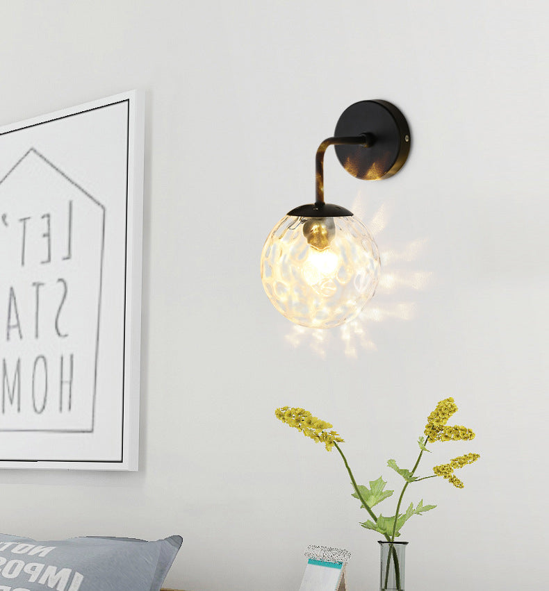 Globe Shade Wall Light Glamp 1 licht Moderne minimalistische stijl SCONCE LICHT VOOR SLAAPKAMER
