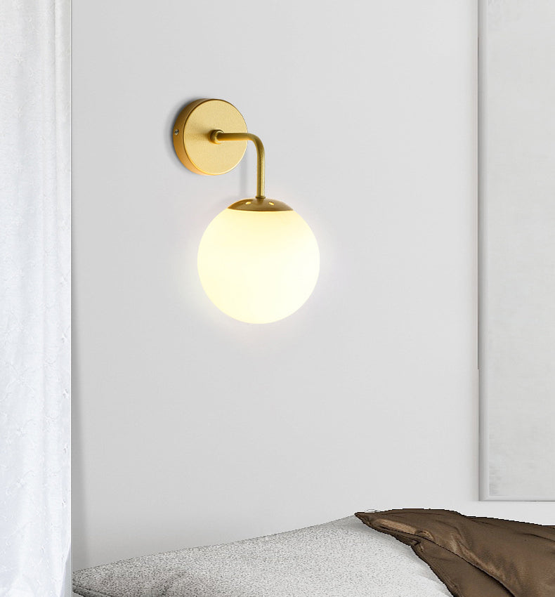 Globe Shade Wall Light Glamp 1 licht Moderne minimalistische stijl SCONCE LICHT VOOR SLAAPKAMER