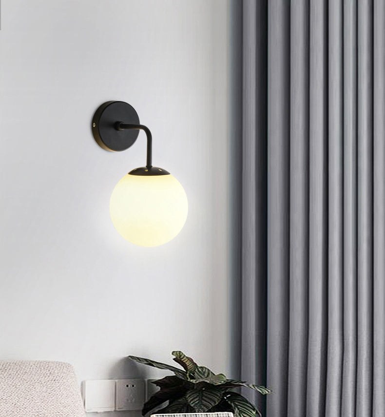 Globe Shade Wall Light Glamp 1 licht Moderne minimalistische stijl SCONCE LICHT VOOR SLAAPKAMER