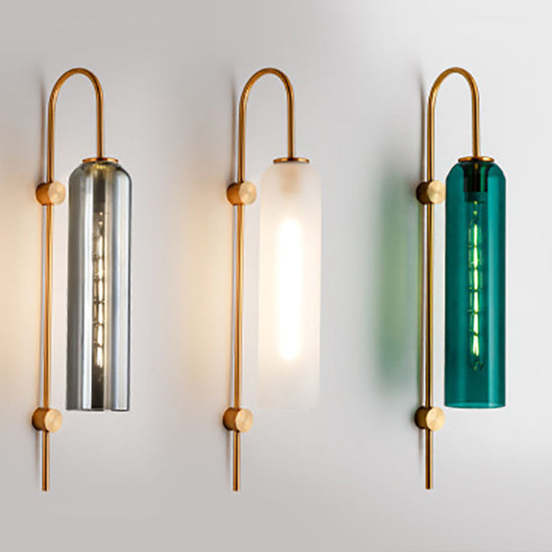 Postmoderne Einfachheit Zylinder Wandleuchte Glaswandleuchten für Schlafzimmer
