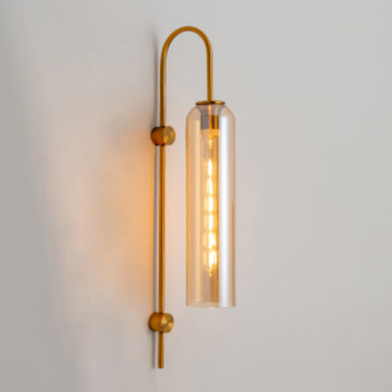 Postmoderne Einfachheit Zylinder Wandleuchte Glaswandleuchten für Schlafzimmer