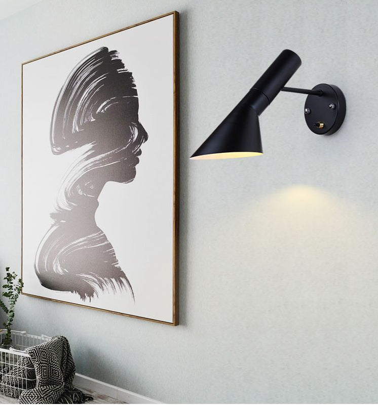 Nordic Simplicity Swing Arm Wall Lights Metallic Sconce Light Fixtures for Bedroom