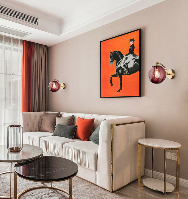 Moderne Simplicity Globe Wandmontierte Leuchtenmontage Glasmontage Leuchte für Wohnzimmer