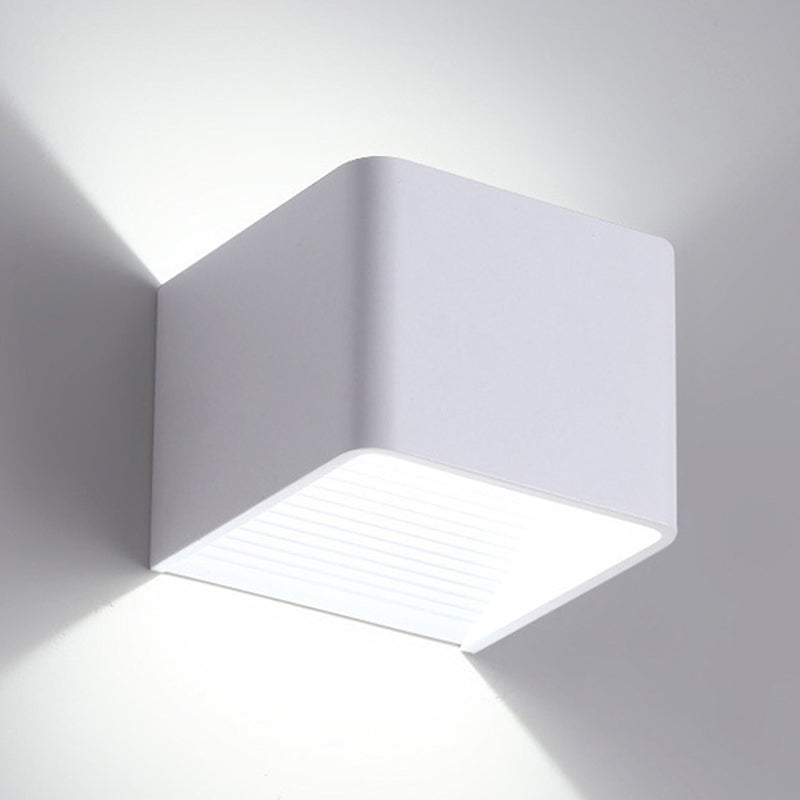 Lámpara montada en la pared cuadrada lámpara de montaje de pared de aluminio moderna para sala de estar