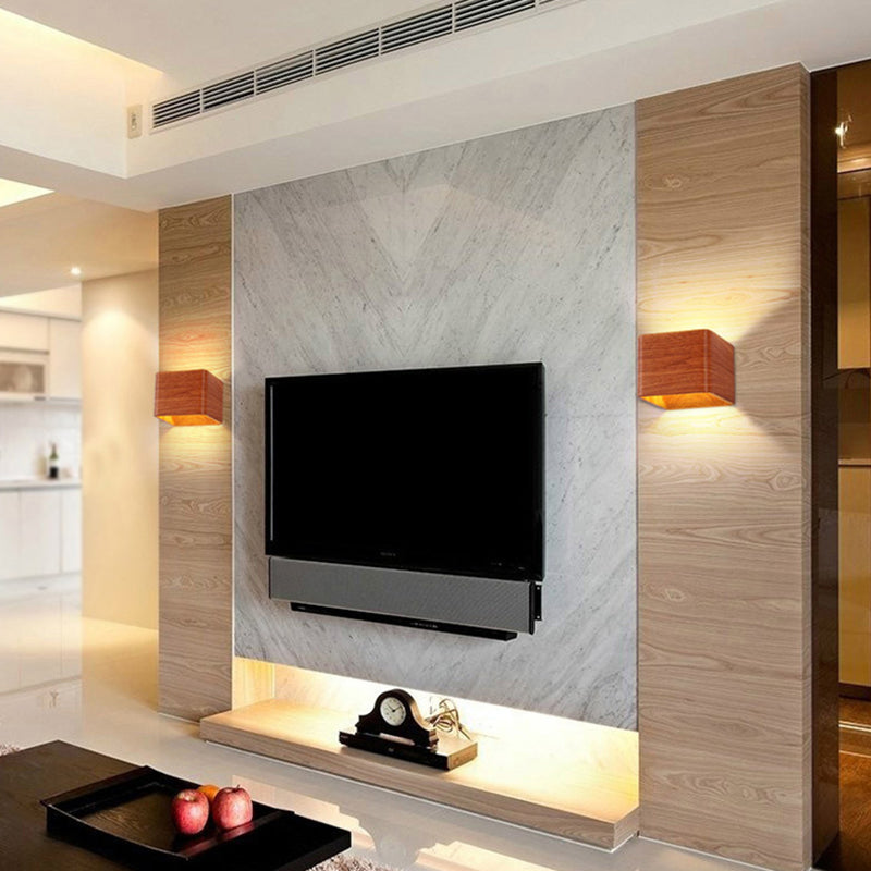 Lámpara montada en la pared cuadrada lámpara de montaje de pared de aluminio moderna para sala de estar