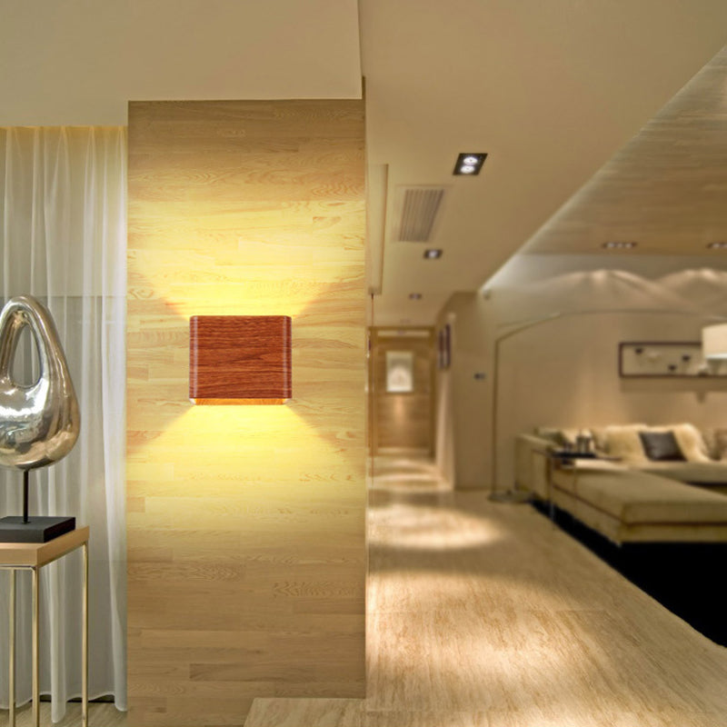 Lámpara montada en la pared cuadrada lámpara de montaje de pared de aluminio moderna para sala de estar