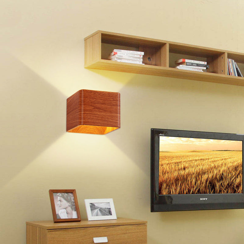 Lámpara montada en la pared cuadrada lámpara de montaje de pared de aluminio moderna para sala de estar