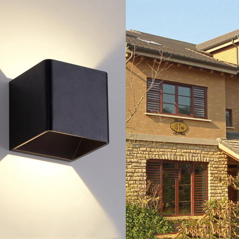 Lámpara montada en la pared cuadrada lámpara de montaje de pared de aluminio moderna para sala de estar