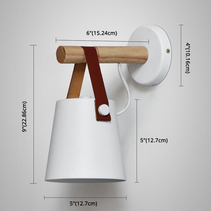 Verjüngte Wandlampen Ultra-moderne Holzwandleuchten mit Gürtel für Schlafzimmer