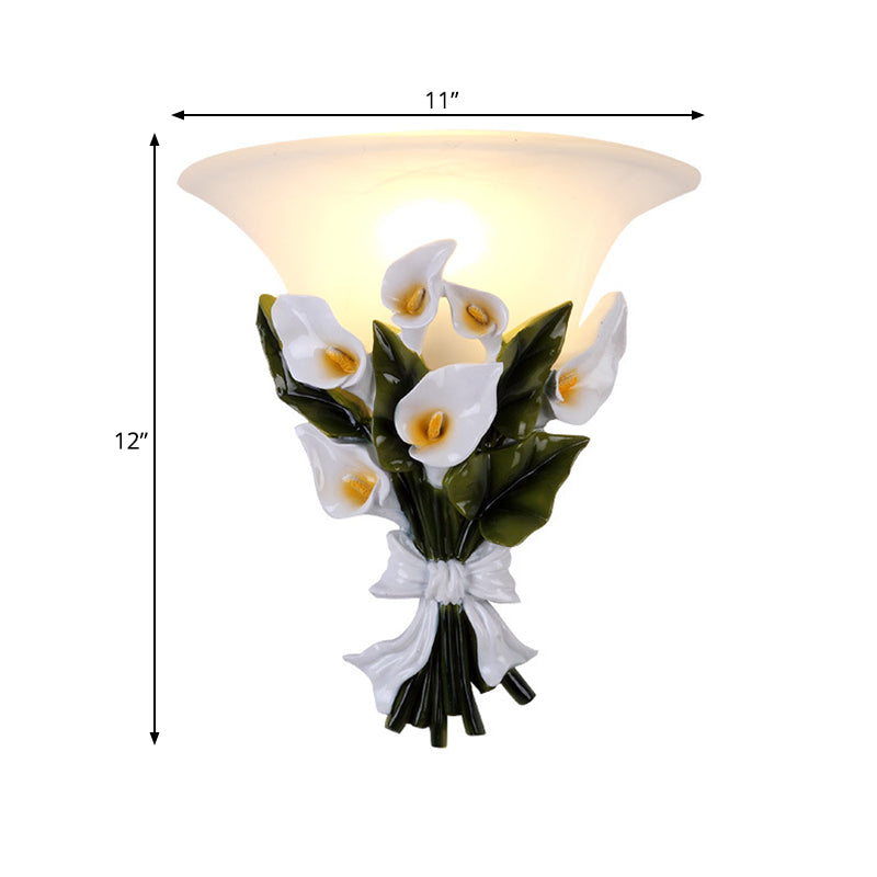 Bouquet de résine Flush Mount moderne 1 Murau clair Appiculture de lumière en noir / vert avec verre givré en opale