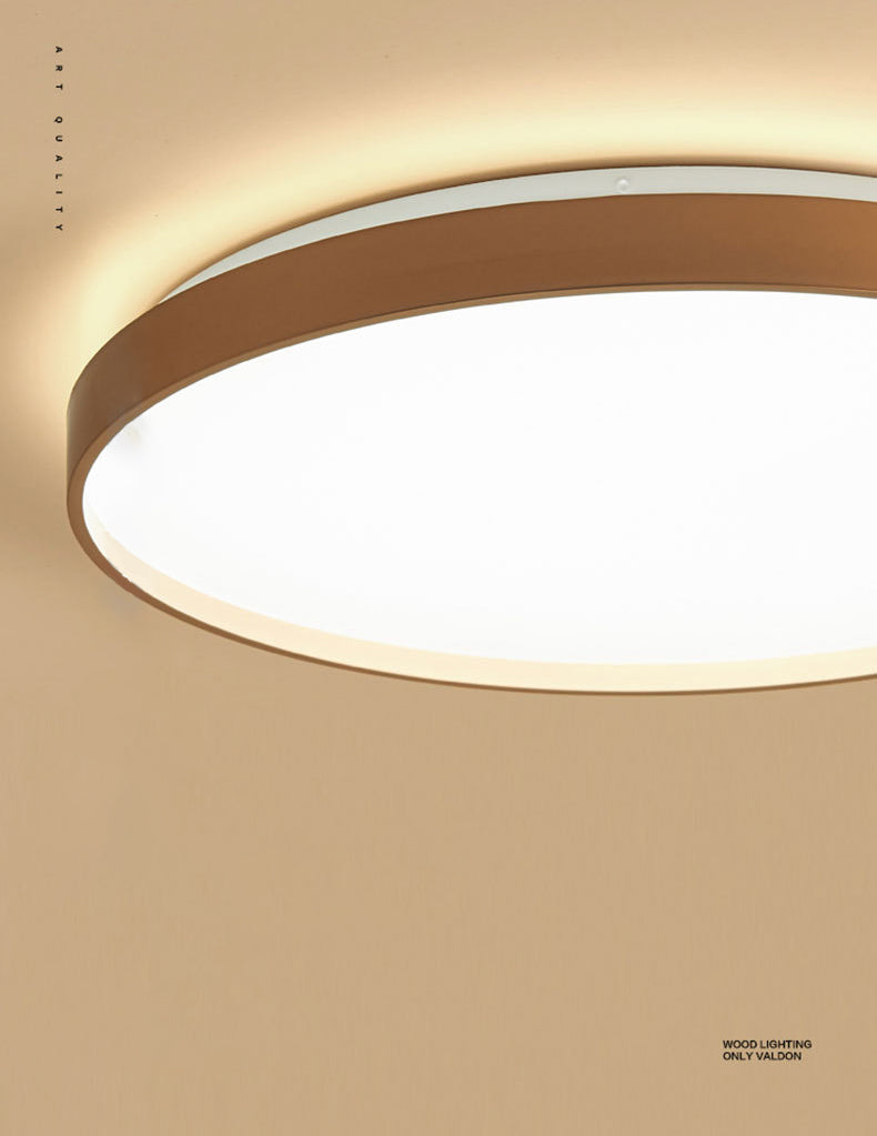 Plafonnier rond simple en métal pour salle d'étude, éclairage LED encastré avec diffuseur en acrylique