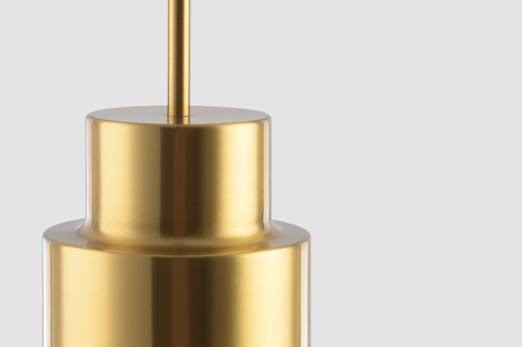 Metalen cilinderhangende verlichtingsarmatuur eenvoudige stijl hanglamp lichtbarmsel in goud