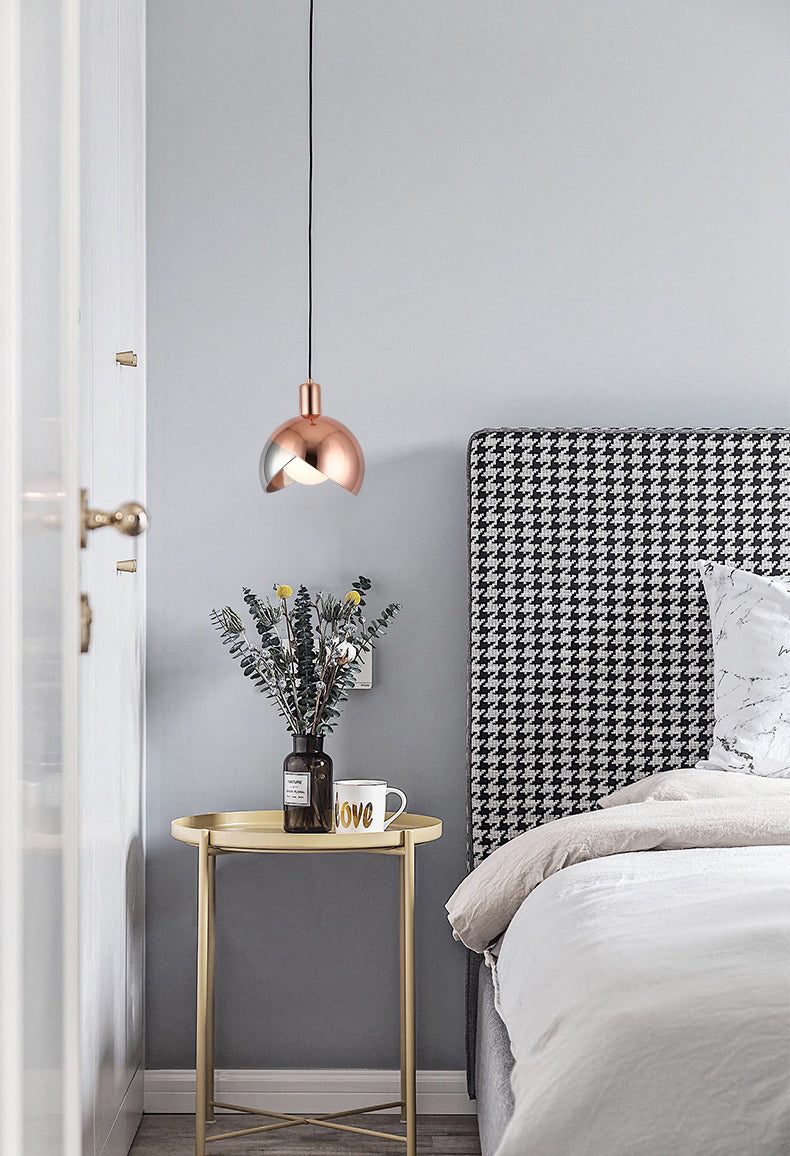 Metal Globe Hanging Light Kit Minimalist Style Hanging Pendant Light for Bedroom