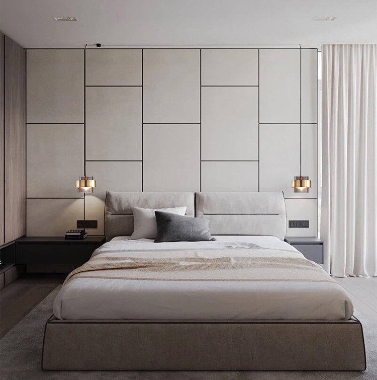 Goldzylinder Suspension Anhänger zeitgenössischer Stil Metall Decke Anhänger Licht für Schlafzimmer